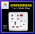 7in1 Universal Multi-functional Multi Plug Wall Power Socket China Fitting Sheet China Switch Light Plug Board. 