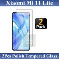 2Pcs Xiaomi Mi 11 Lite Tempered Glass Screen Protector Premium High Quality Polish Glass For Xiaomi Mi 11 Lite. 