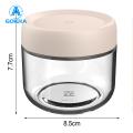GOIKEA Sealed Jar with Wide Mouth Stackable Glass Sealing Jars with Leak-proof Lid for Home Supplies Moisture-proof Wide Mouth Design Leak-proof Storage Jar with Groove Design. 