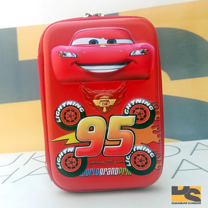 Cars 95 pixar red pencil case Creative school supplies stationery for boys | Stationary items for boys