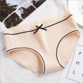 Women's Panties Underwear Breathable Seamless Briefs Cotton Inseam Mid-waist Underwear Women. 