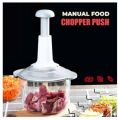 THE FASHION FRONT Hand chopper Manual Food Chopper, 2000ML/1.5 Liter Speedy Chopper with 3 Curved Stainless Steel Blades, Handheld Vegetable Chopper/Mincer/Mixer/Blender to Chop Fruits Onions/Nuts/Ginger/Herbs/Garlics/Meet. 