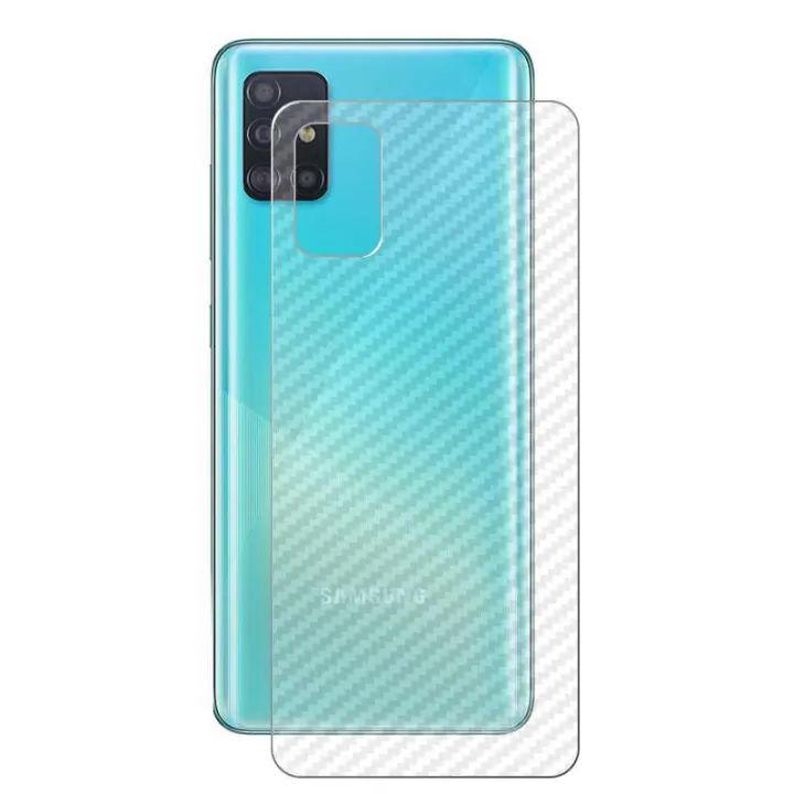 Samsung%20A51%20Carbon%20Fiber%20Back%20Anti%20Fingerprint%20Sheet%20Skin%20Wrap%20Transparent%20-%20Image%203