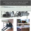Under Shelf Power Supply Storage Space Saving Cabinet Desk Tray Organizer. 