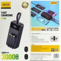 Aspor A317 22.5w 30000 mAh Fast Charging Power Bank With 3 Cables Black. 