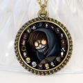 Accessory For Hot Creepypasta Creepy Pasta Ticci Toby Necklace Glass Bronze Pendant Chain Jeff The Killer Hz1. 