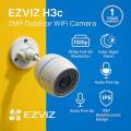 EZVIZ H3c 2MP Outdoor WiFi Security Camera – 1080p, Color Night Vision, AI Human Detection, IP67 Weatherproof, Audio Pick-Up. 