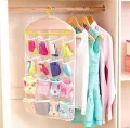 16 Pockets Wall Wardrobe Hanging Organizer Socks Underwear Sundries Sorting Storage Bags Space Saver Wardrobe Organizer Bag. 