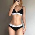 Ladies Underwear Set Fashion Cycle Logo Women's Underwear Panties Classic Sports Underwear No Steel Rings Seamless Gathering Girls Bra. 