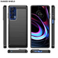 lthmy for Motorola Moto Edge 2021 Case Carbon Fiber TPU Soft Silicone Back Cover Armor Phone Case Casing. 