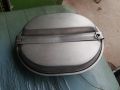 STAINLESS STEEL LUNCH BOX / MESS KIT - Made in USA - Used Container Item. 