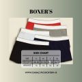 Bin-b Boxers For Men Pack of 3 Cotton Fabric Breathable Underwear Random Multiple Color. 