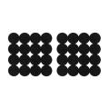 Circle Design Black Felt Placemats - Set of 2. 