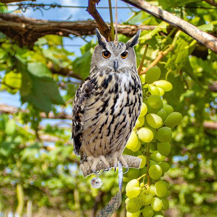 Fake Owl Realistic Decoration Owl Scarecrow Bird Scarer Fake Owl Statue Decoy for Garden Decor