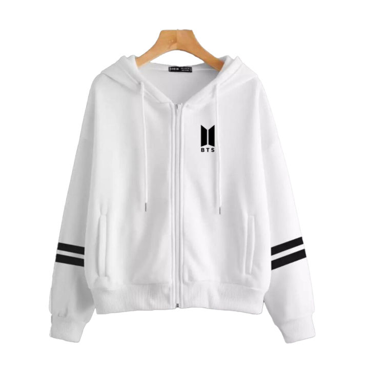 Bts striped hoodie hotsell