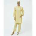 Khola Premium | Gulnaar Edition | Luxury Embroidered 2 Piece Stitched Lawn Suit - Lemon Yellow - Summer-Season Ready to Wear Collection 2026 - Premium Stitched Dresses for Woman & Girls - Elegant Summer & Eid Wear. 