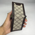 Original GG8695 Bifold Slim Apricot Leather Wallet for Men with Box. 