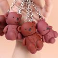 Julystar PACK OF 6 Bear Keychain Style Trendy LIP GLOSS MATTE MAKE UP YOUR LIPS FOR GIRLS & FOR WOMEN MOC153. 