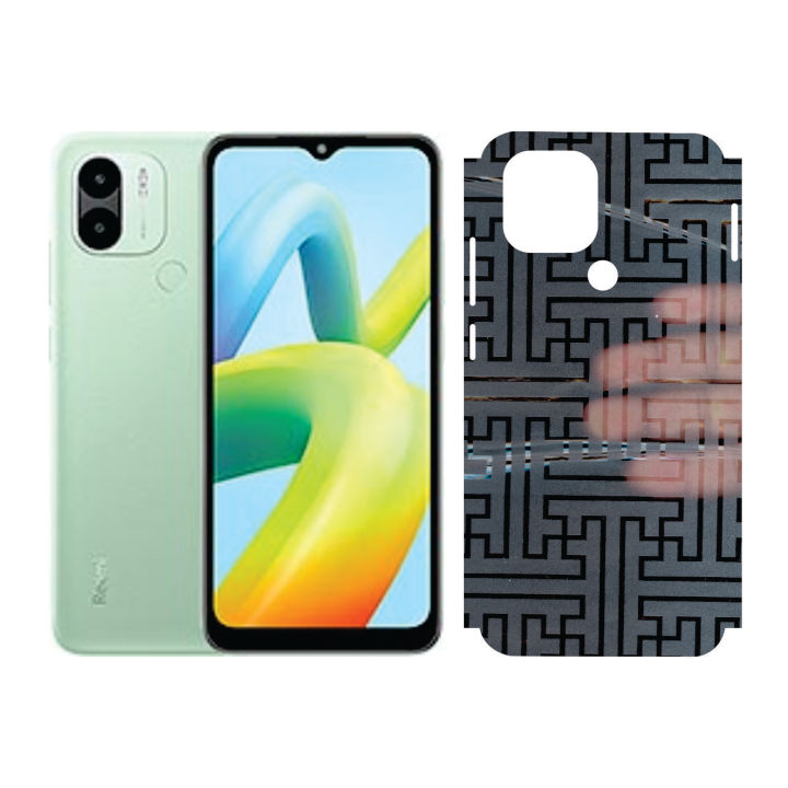 Xiaomi Redmi A1 Plus Back Paper Glitter BWS GLT123 Sami-Transperent Sheet Anti-stain Back With Side Wrap Cover