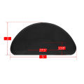 Barber and Salon Anti Fatigue Floor Mat Black Semi-Circle. 