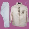 Fancy Shahbala (Sarbala) Cream Colour Sherwani Suit. 