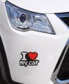 I Love My Car Sticker (Black & Red),  Car decoration, Car Accessories, Stickers for Car. 