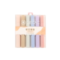 6pcs/set Pastel Color Highlighter Kawaii Stationery Set Soft-ip Highlighter Creative Light Color Pen Large-capacity Chesil Tip Highlighters Aesthetic Japanese Stationery | Buy2Enjoy. 