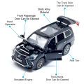 Lexus Land Cruiser Prado - Alloy Model Car Die-Cast Toy for boys Size Approx. 5 inch - Light and Music - White. 