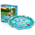 BESTWAY  52487 - Tummy Time Pororo Water Play Mat, Inflatable Water Mat for Baby Infant and Toddler Babies Love Pororo Shape Splashin Kids Pad with Aquarium Fish Tank 65. 