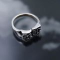 Tragedy Comedy Theater Mask Ring Smile Cry Face Wide Statement Ring Jewelry Fashion ​Stackable Finger Ring ​Bands. 