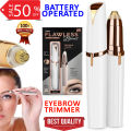 Flawless Brows eyebrow trimmer Shaper Facial hair Remover - BATTERY OPERATED Professional Mini Electric Female Pen Shaving machine - Female Eyebrows Shaving machine - Travel Essentials Face Care tool Painless shaver - Ladies Instant Hair trimming machine. 