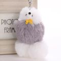 (Pack of 2) Plush Fluffy Doll Fluffy Cat Keychain Bag Toys Doll Keyring for girls in Random color. 