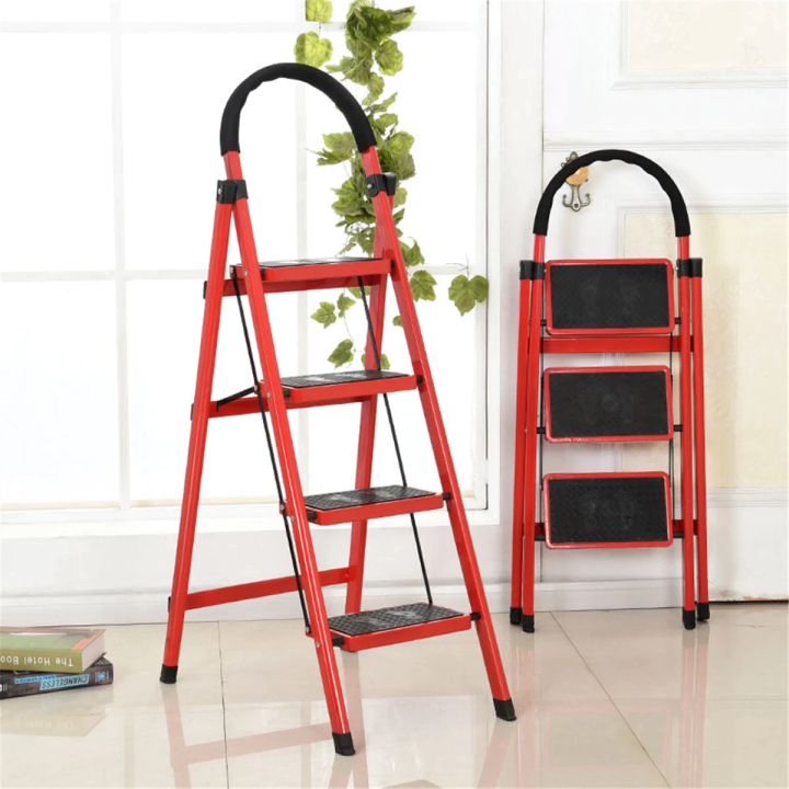 4%20Step%20Heavy%20Duty%20Almunium%20Folding%20Ladder%20With%20Non-slip%20Platform%20Shop%20Easy%20-%20Image%203