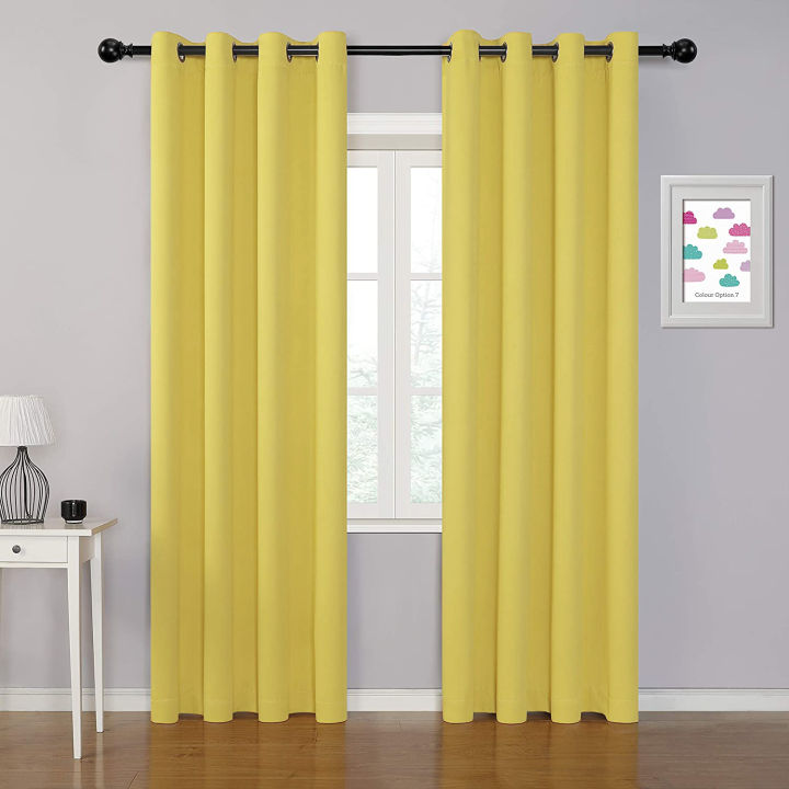 Pack of 2 Imported Curtains Panel With Rings Bed Room Window Curtains Beddy's Studio