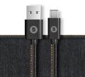 SPACE - Fabric Type-C Cable - Fast Charge + Data Sync - (CE-454). 
