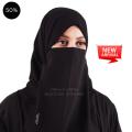 Naqab Patti Arabic Saudi Bidoonessma Half Niqab Patti for girls 10x12 Dori Adjustable Ready to Wear Decent  look With Brand Label Saudi Half Niqab Patti Dori For Girls Face Mask Dust Cover  for School College University Girls Gifting For All Occasion. 