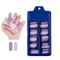100Pcs White/Clear Coffin Fake Nails Full Cover Ballerina Acrylic Artificial False Nail Tips Press on Finger Manicure Extension. 