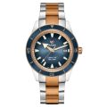 NEW RADO CAPTAIN COOK AUTOMATIC BLUE DIAL WITH TWO TONNED BRACELET MEN'S WATCH - 763.6137.3020. 