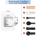 30PCS Self Adhesive Curtain Rod Holders No Drill Curtain Rods Brackets No Drilling Nail Free Adjustable Hooks -2. 
