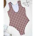 OIMG Funny Printed One Piece Swimsuit Women Swimwear Female Bathing Suit Swim C-Color L. 