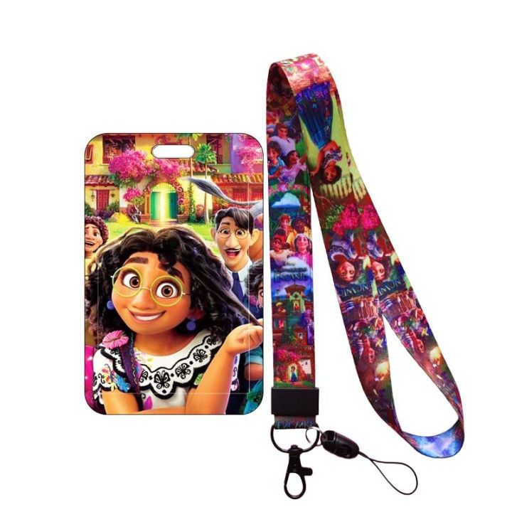 Disney Encanto Boys Girls Name Card Student Campus Card Hanging Neck Bag Card Holder Lanyard ID Card Case Drop Shipping