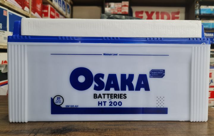 OSAKA BATTERY HT200 12 VOLTS 21 PLATES 130 AMPERE NEW MODEL FRESH CODE UPS SOLAR GENERATOR MUTLI PURPOSE BATTERY