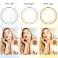 10.2 Inch Ring Light with Stand - Rovtop LED Camera Selfie Light Ring for iPhone Tripod Phone Holder for Video Photography. 