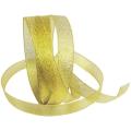 DIY Crafts Gold Glitter Ribbons Metallic Ribbons for Gifts Wrapping Decorations None wired.. 