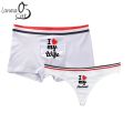 Couples Letter Print Underwear Set Women G string Men Boxer Shorts Underpants For Lovers. 