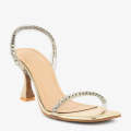 ECS Crystal Slingback 3 Inch Heel Sandals For Women. 