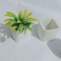 Pack of 3 Mini Artificial Plant Pots for Home and Office Decoration Modern Indoor Planters Multipurpose Gift Set. 