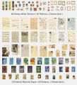 RHS Online 200PCS Retro Basic Material Paper Set Vintage Stickers Memo Album Journal Planner Diary Scrapbooking Sticker. 