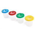 9 Pcs No Spill Paint Cups Set with Paint Brushes and Paint Tray Palette, Paint Cups with Lids for Kids Art Painting. 