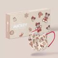 Christmas New Disney Mask Mickey Vinny Bear Donald Duck Winter Snowflake Cartoon Disposable Internet Celebrity Gift. 